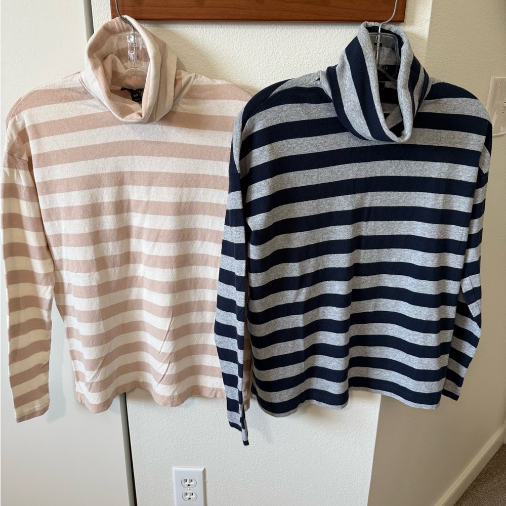 J. Crew stripe turtleneck set XXS